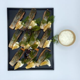 PAVÉ DE SAUMON RÔTI SUR PEAU, SAUCE FROMAGE BLANC CITRON