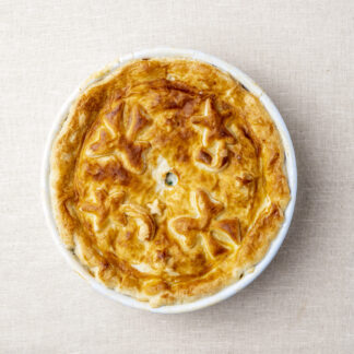 TOURTE DE RIS DE VEAU AUX CHAMPIGNONS ET NOISETTES