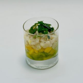TARTARE DE ST JACQUES CITRON GINGEMBRE, AVOCAT MANGUE