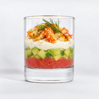 VERRE PAMPLEMOUSSE AVOCAT ÉCREVISSES
