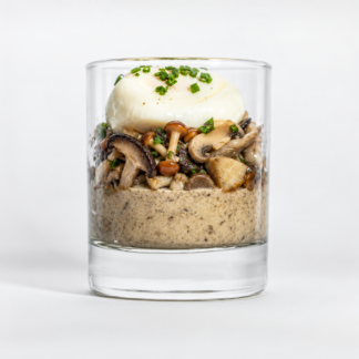 VERRE ŒUF POCHÉ CRÉMEUX DE CHAMPIGNON
